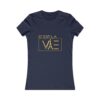 C'est La Vie, Women's Fav T-shirt with Gold CLV  Logo 0121 - Image 8