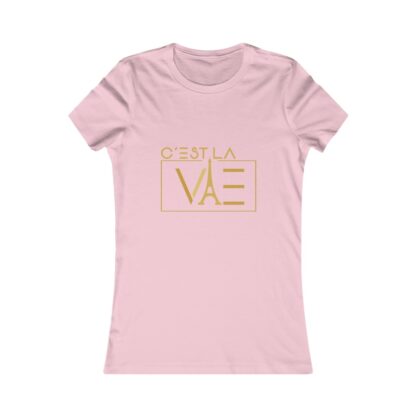 C'est La Vie, Women's Fav T-shirt with Gold CLV  Logo 0121 - Image 10