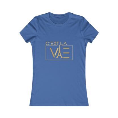 C'est La Vie, Women's Fav T-shirt with Gold CLV  Logo 0121 - Image 7