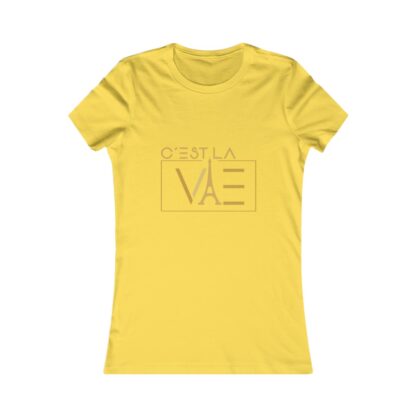 C'est La Vie, Women's Fav T-shirt with Gold CLV  Logo 0121 - Image 4