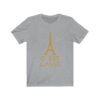 C'est La Vie,Jersey Short Sleeve T-shirt with Golden CLV Tower Logo 0201 - Image 3