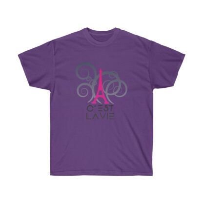 C'est La Vie,  Ultra Cotton T-shirt with CLV Tower And GO PLAY Logo 0126 - Image 12