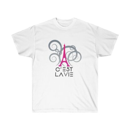 C'est La Vie,  Ultra Cotton T-shirt with CLV Tower And GO PLAY Logo 0126 - Image 4