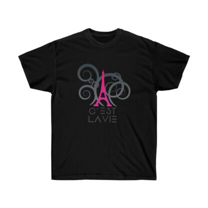 C'est La Vie,  Ultra Cotton T-shirt with CLV Tower And GO PLAY Logo 0126 - Image 2