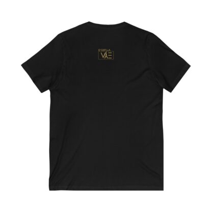 C'est La Vie, Jersey Short Sleeve V-Neck Tee with Gold CLV Tower 0160 - Image 6