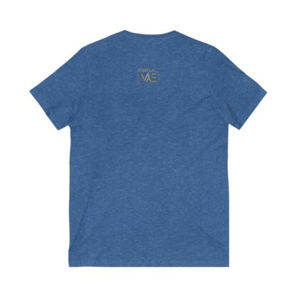 C'est La Vie, Jersey Short Sleeve V-Neck Tee with Gold CLV Tower 0160 - Image 10