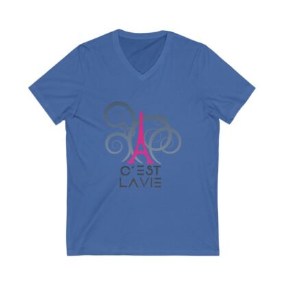 C'est La Vie, Jersey Short Sleeve V-Neck T-Shirt  0159 - Image 7