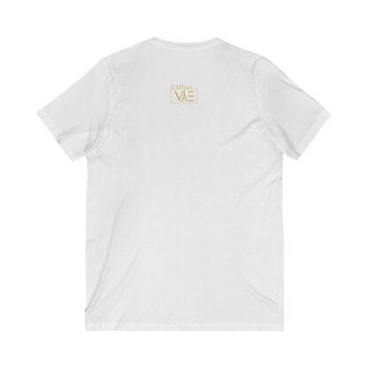 C'est La Vie, Jersey Short Sleeve V-Neck Tee with Gold CLV Tower 0160 - Image 2