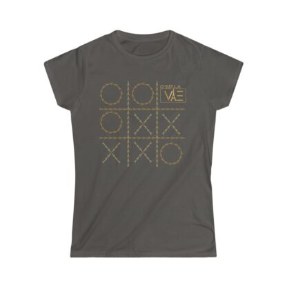 C'est La Vie, Women's Softstyle Tee with Gold XO - Image 4