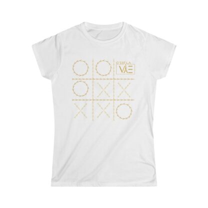 C'est La Vie, Women's Softstyle Tee with Gold XO - Image 2