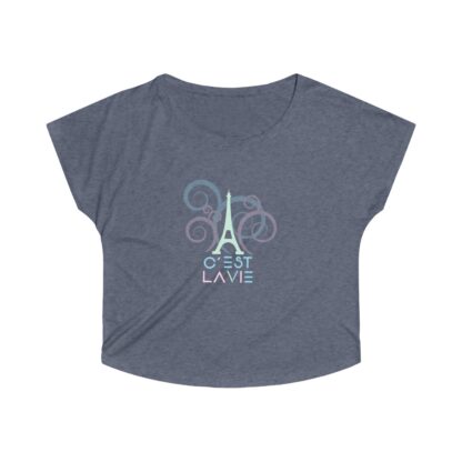 C'est La vVie, Women's Tri-Blend Dolman with Illustration and Logo 0106 - Image 11