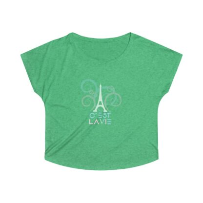 C'est La vVie, Women's Tri-Blend Dolman with Illustration and Logo 0106 - Image 7