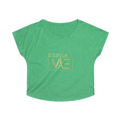 C'est La Vie, Women's Tri-Blend Dolman T-shirt With Gold Logo 0114 - Image 4