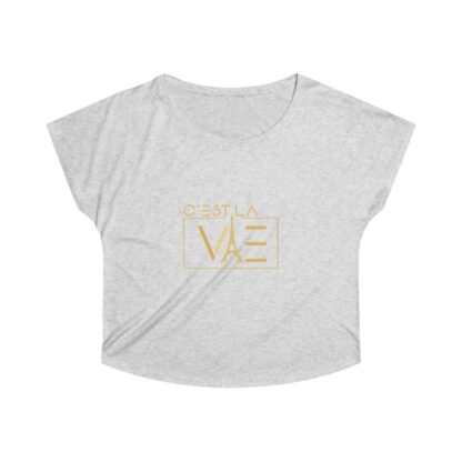 C'est La Vie, Women's Tri-Blend Dolman T-shirt With Gold Logo 0114 - Image 2