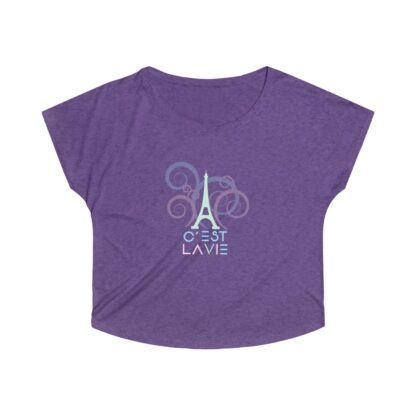 C'est La vVie, Women's Tri-Blend Dolman with Illustration and Logo 0106 - Image 17