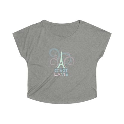 C'est La vVie, Women's Tri-Blend Dolman with Illustration and Logo 0106 - Image 5