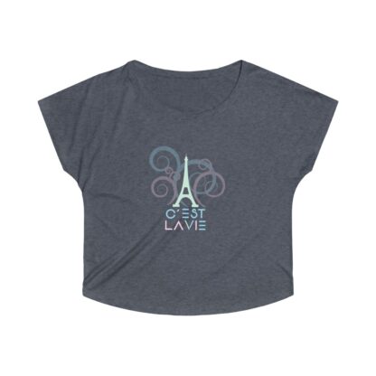 C'est La vVie, Women's Tri-Blend Dolman with Illustration and Logo 0106 - Image 13