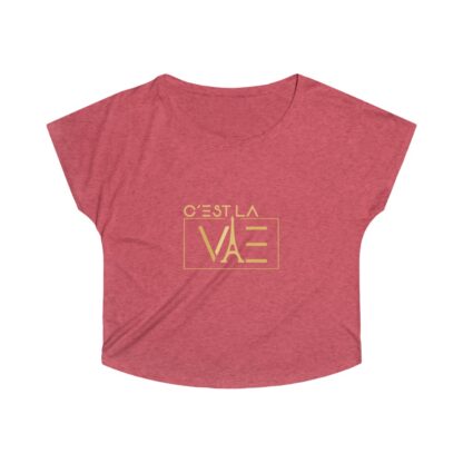 C'est La Vie, Women's Tri-Blend Dolman T-shirt With Gold Logo 0114 - Image 11