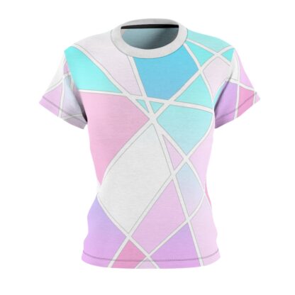 C'est La Vie, Women's All Over  Print  T-shirt, Geo theme in Pastels