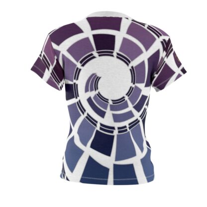 C'est La Vie, Women's Custom Line Cut & Sew Tee With Blue And Purple Swirl And CLV  Logo 0217 - Image 2