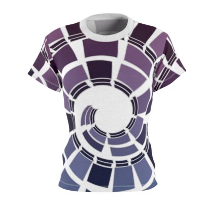 C'est La Vie, Women's Custom Line Cut & Sew Tee With Blue And Purple Swirl And CLV  Logo 0217