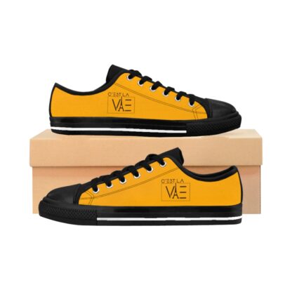 C'est La Vie Classic Orange Women's Sneakers  with Black CLV Logo