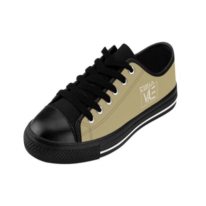 C'est La Vie, Women's Classic Sneakers, Dust, with White CLV Logo - Image 3