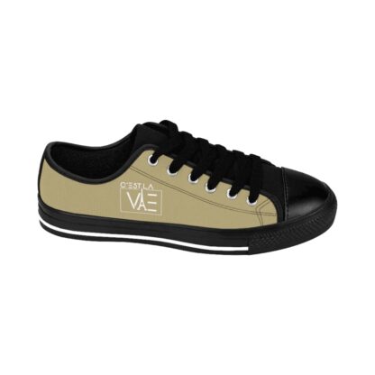 C'est La Vie, Women's Classic Sneakers, Dust, with White CLV Logo - Image 4