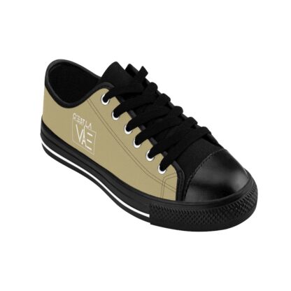 C'est La Vie, Women's Classic Sneakers, Dust, with White CLV Logo - Image 5