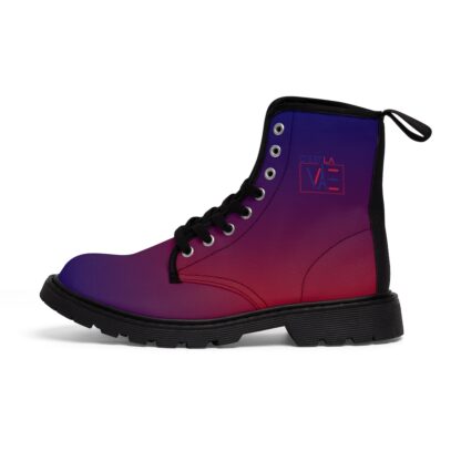 C'est La Vie Women's Canvas Boots Red & Blue with our  CLV Logo - Image 7