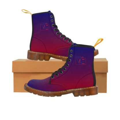 C'est La Vie Women's Canvas Boots Red & Blue with our  CLV Logo