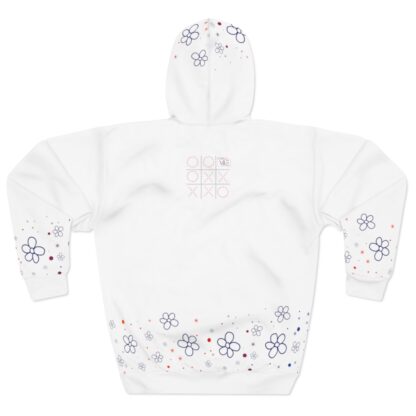 C'est La Vie,  Custom Line, Pullover Hoodie, Flowers in Blue With CLV Logo 0149 - Image 2