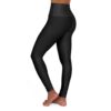 C'est La Vie High Waisted Yoga Leggings, With Purple & Pink CLV Shadow Text - Image 4