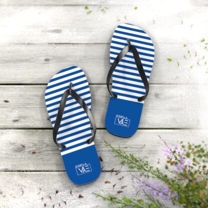 C'est La Vie Flip Flops, Nautical Motif With CLV Logo