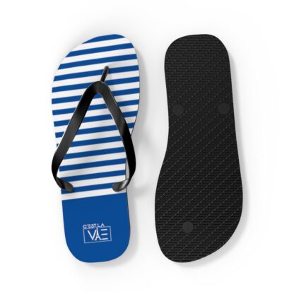 C'est La Vie Flip Flops, Nautical Motif With CLV Logo - Image 3