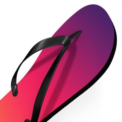 C'est La Vie Purple Pink & Orange Flip Flops with Logo - Image 4