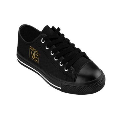 C'est La Vie, Women's Classic Sneakers, Black With CLV Gold Logo - Image 30