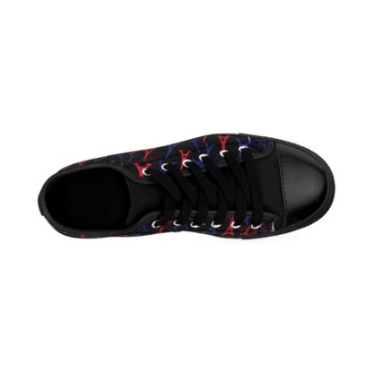 C'est La Vie, Women's Classic Sneakers, Black, Eiffel Red & Blue - Image 2