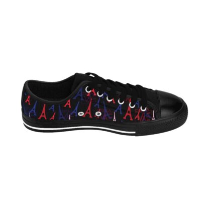 C'est La Vie, Women's Classic Sneakers, Black, Eiffel Red & Blue - Image 4