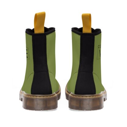 C'est La Vie, Women's Canvas Boots, Olive with Black CLV Logo - Image 5